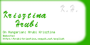 krisztina hrubi business card